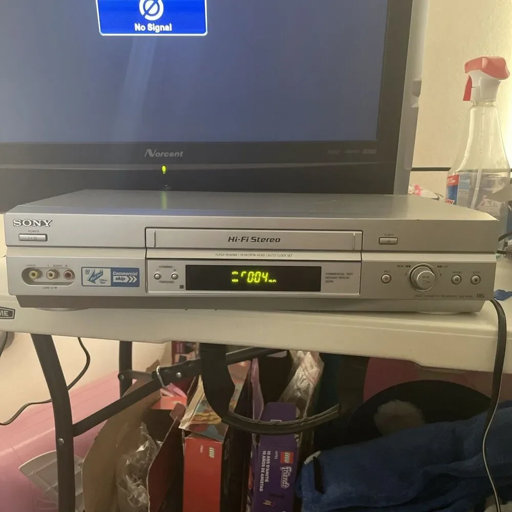 Sony SLV-N750 VHS VCR Hi-Fi Stereo 4 Head Tested Working Front AV Inputs
